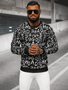 Herren Sweatshirt Schwarz OZONEE JS/8B1221/3