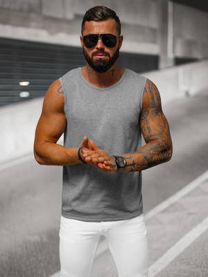 Herren Tank Top Anthrazit OZONEE JS/99001Z
