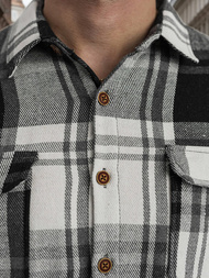 Herren Hemd Schwarz-Weiß OZONEE NB/MC728N/3