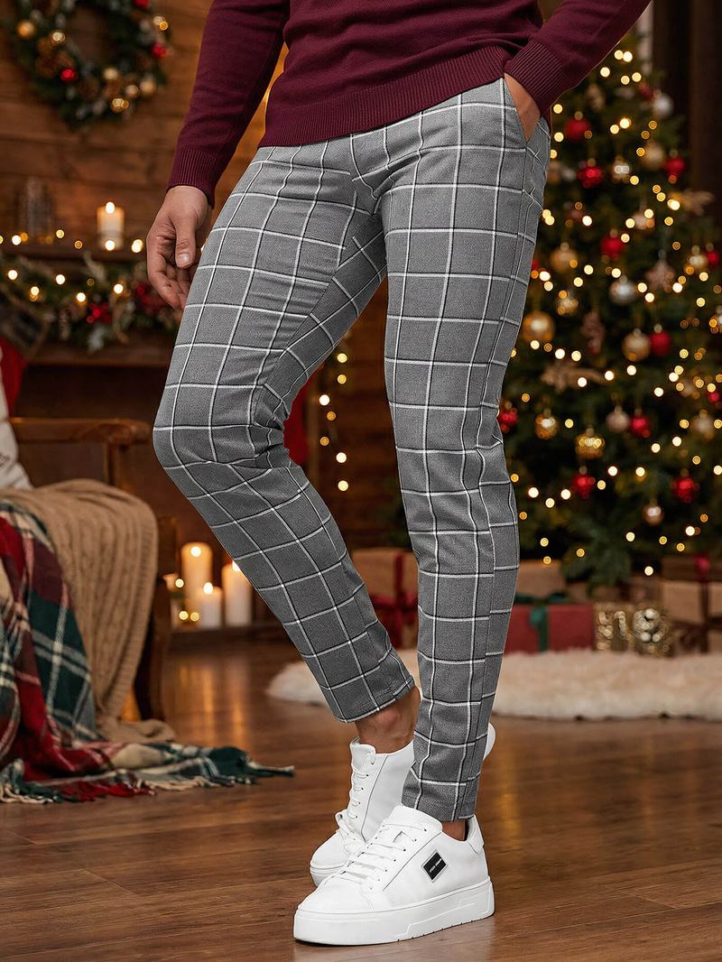 Herren Chino Hose Anthrazit OZONEE DJ/5522Z