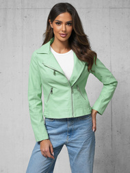 Damen Lederjacke Mintgrün OZONEE O/G88