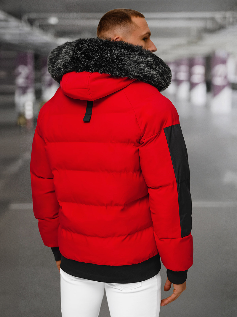 Herren Winterjacke Rot OZONEE O/M798Z