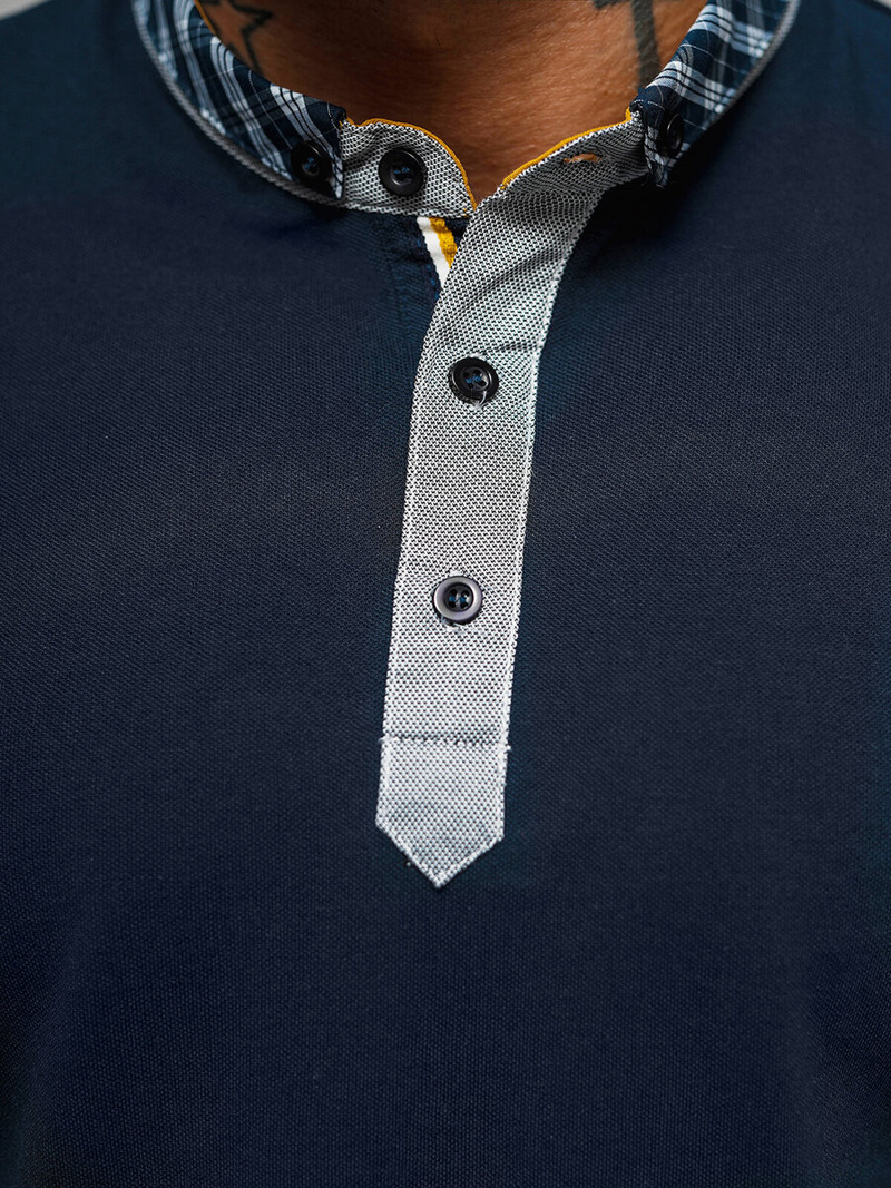 Herren Poloshirt Marineblau OZONEE O/DA803