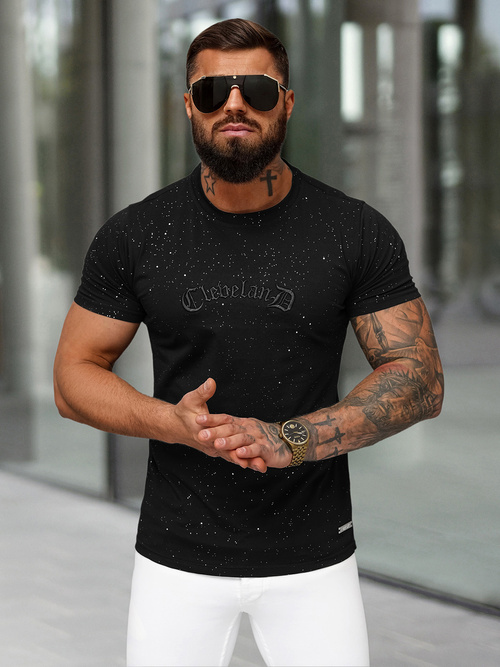 Herren T-shirt Schwarz OZONEE O/QQ1386