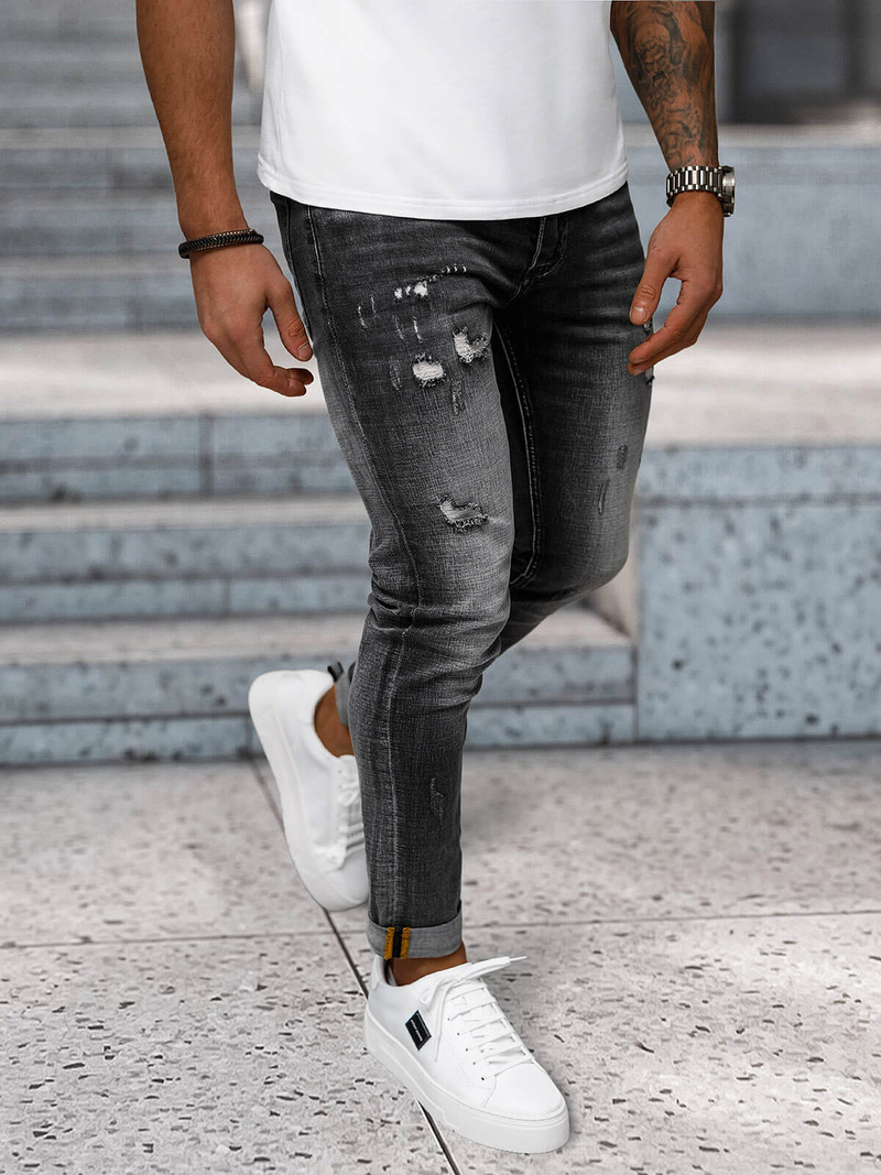 Herren Jeanshose Schwarz OZONEE NB/MP0169G