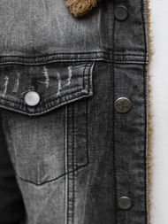 Herren Jeansjacke Sherpa Schwarz OZONEE NB/MJ520NZ