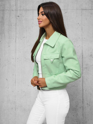 Damen Lederjacke Mintgrün OZONEE O/G117Z