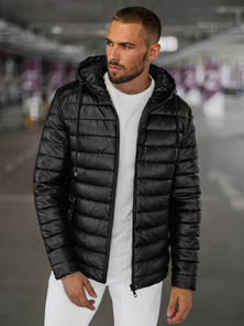 Herren Lederjacke Schwarz OZONEE O/11Z8088