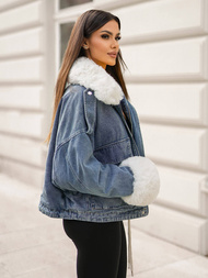 Damen Jeansjacke Blau OZONEE JS/11Z8219