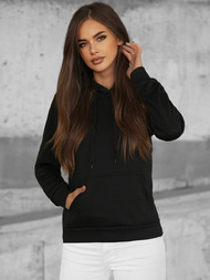 Damen Kapuzenpullover Schwarz OZONEE JS/W02Z