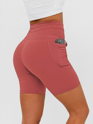Damen Kurze Leggings Burgund JS/XY24026S