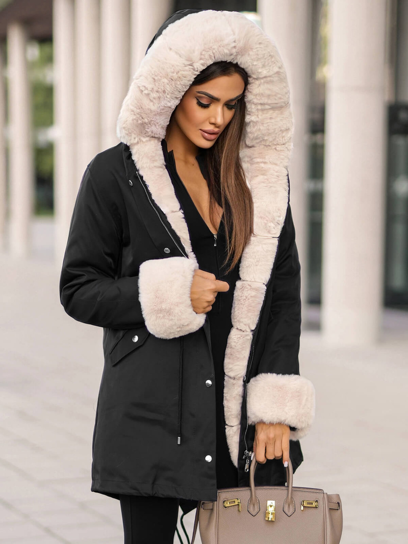 Damen Jacke Schwarz OZONEE JS/M763/392Z