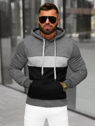 Herren Kapuzenpullover Dunkelgrau OZONEE JS/8B1320/5