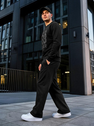 Herren Sweatshirt Schwarz OZONEE JS/8B1976/3