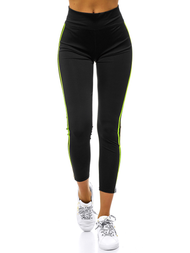 Damen Leggings Schwarz-Gelb OZONEE JS/YW06019/1/52