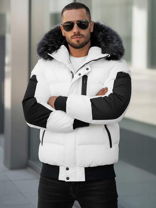 Herren Winterjacke Weiß OZONEE O/M798Z