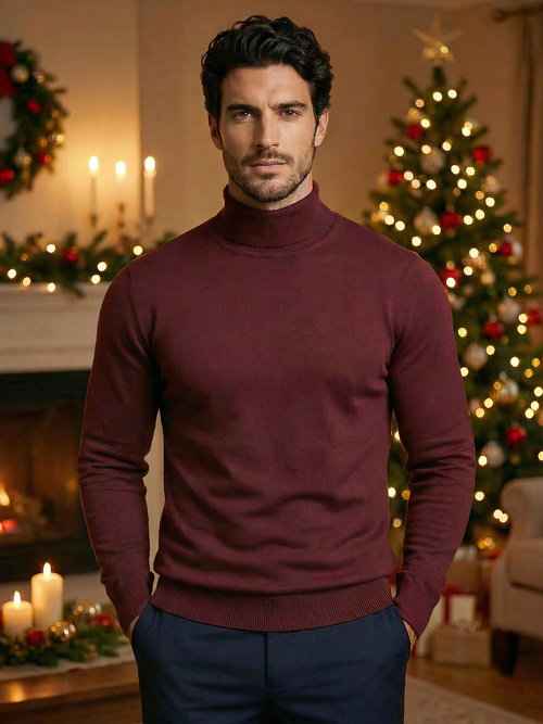 Herren Pullover Weinrot OZONEE V/V24504Z