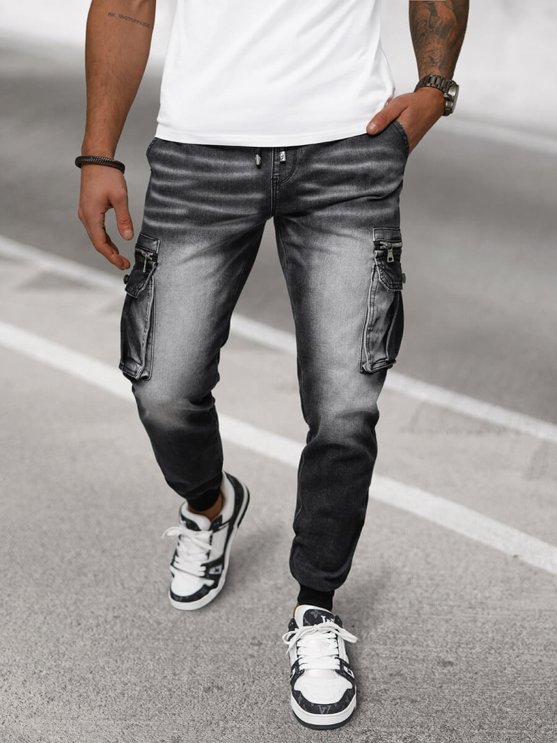 Herren Jogger Jeanshose Schwarz OZONEE NB/MP0108N