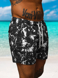 Herren Badeshorts Schwarz-Weiß OZONEE O/MTK3222