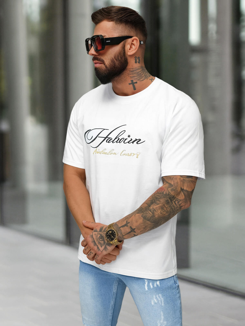 Herren T-shirt Weiß OZONEE O/YN2/632