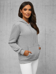 Damen Kapuzenpullover Grau OZONEE JS/W02Z