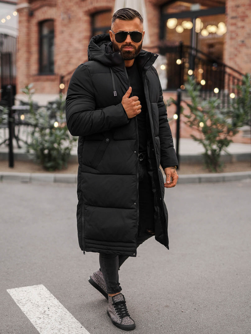 Herren Winterjacke Schwarz OZONEE JS/19M1290/392