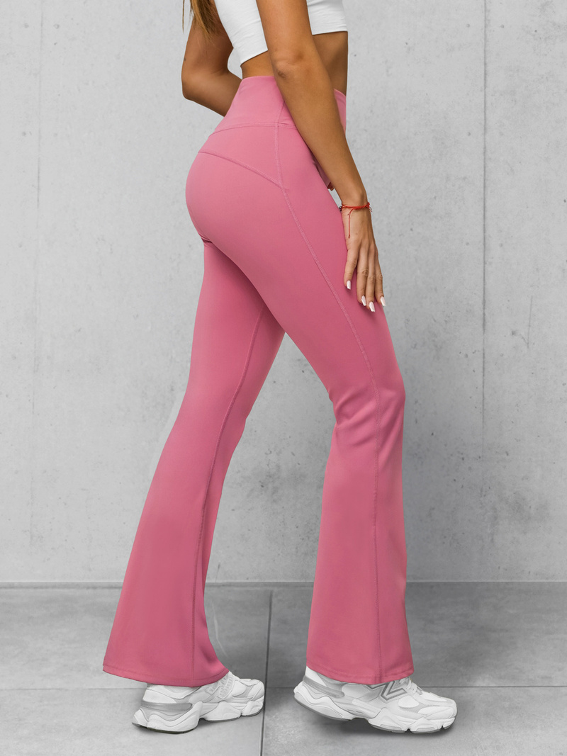 Damen Leggings mit Breiten Beinen Dunkelpink JS/17K588/111