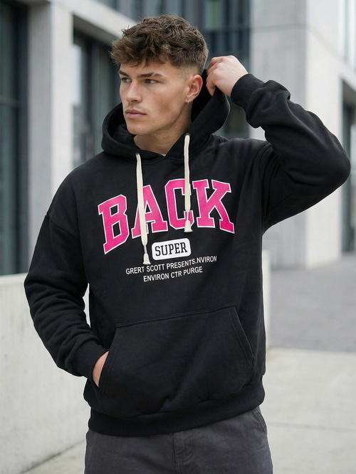 Herren Kapuzenpullover Schwarz OZONEE O/TT30513Z