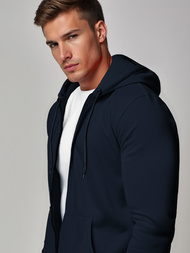 Herren Kapuzenpullover Marineblau OZONEE JS/2008