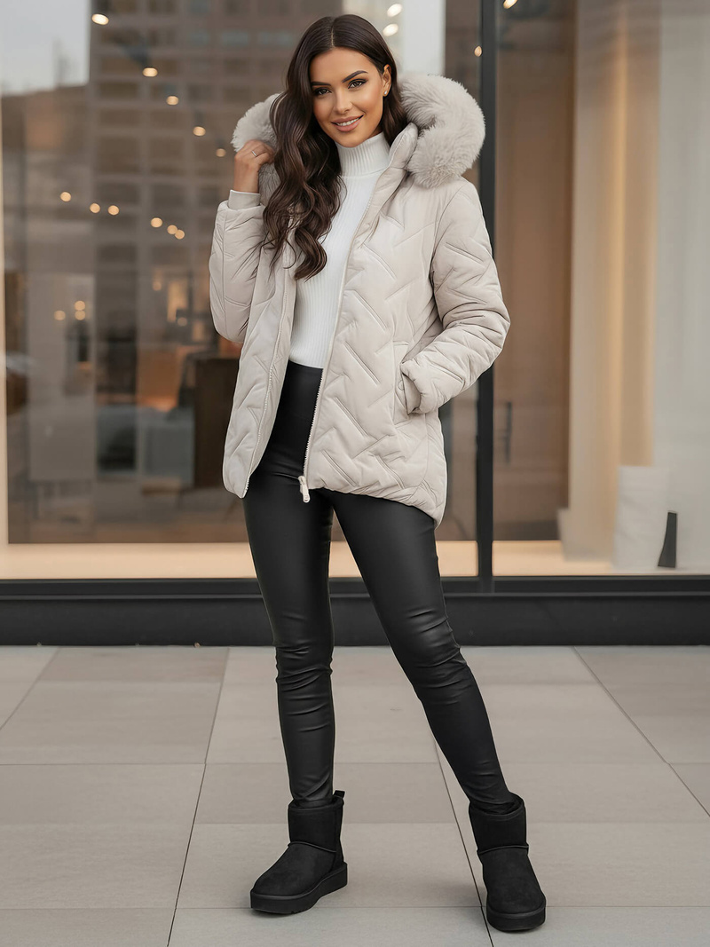 Damen Jacke Hellgrau OZONEE JS/16M9296/280Z