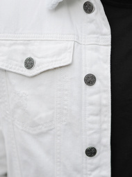 Herren Jeansjacke Sherpa Weiß OZONEE NB/MJ541Z