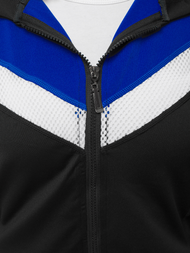 Zweiteiliges Trainingsanzug-Set Schwarz-Blau OZONEE JS/YW06005/1/9