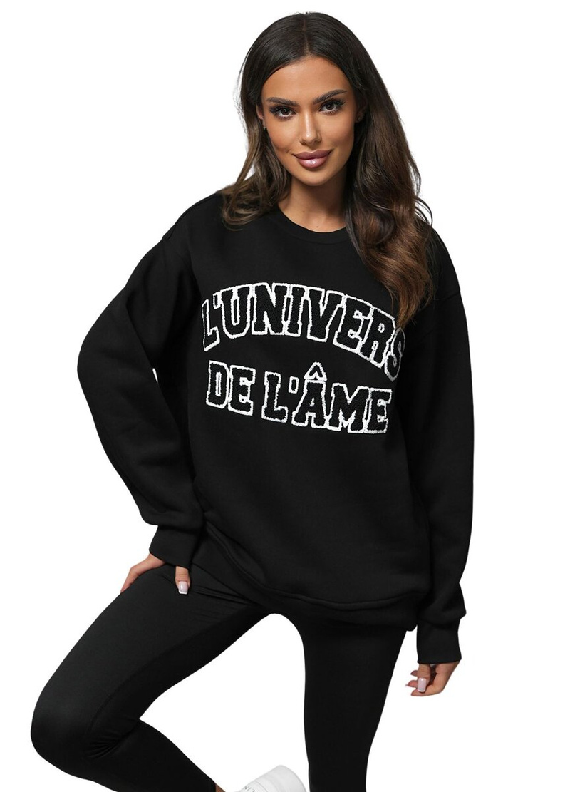 Sweatshirt Schwarz OZONEE O/SWE23055