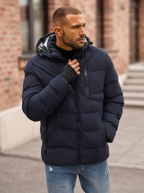 Herren Winterjacke Dunkelblau OZONEE JS/5M756/215Z