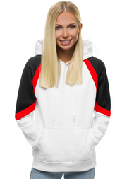 Damen Kapuzenpullover Weiß OZONEE JS/JK88118/1