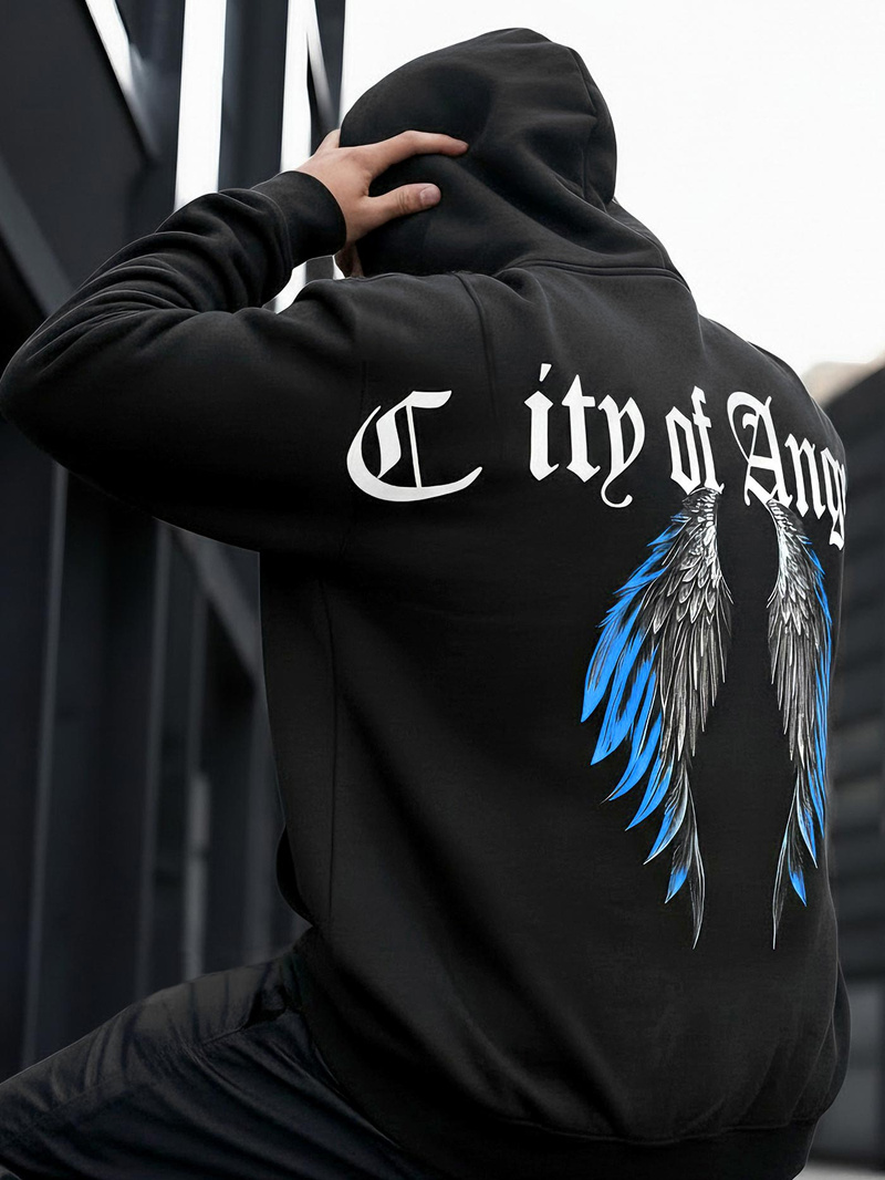 Herren Kapuzenpullover Schwarz OZONEE JS/21B1901/3