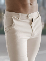 Herren Chino Hose Beige OZONEE O/P4049Z
