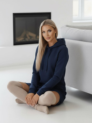 Damen Kapuzenpullover Dunkelblau OZONEE JS/YS10005/25Z