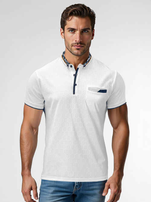 Herren Poloshirt Weiß OZONEE O/QQ923