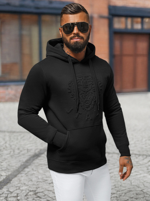 Herren Kapuzenpullover Schwarz OZONEE NB/MF2012