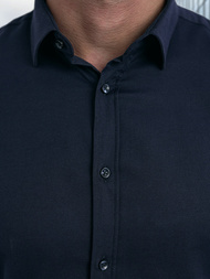 Herren Hemd Dunkelblau OZONEE V/V188