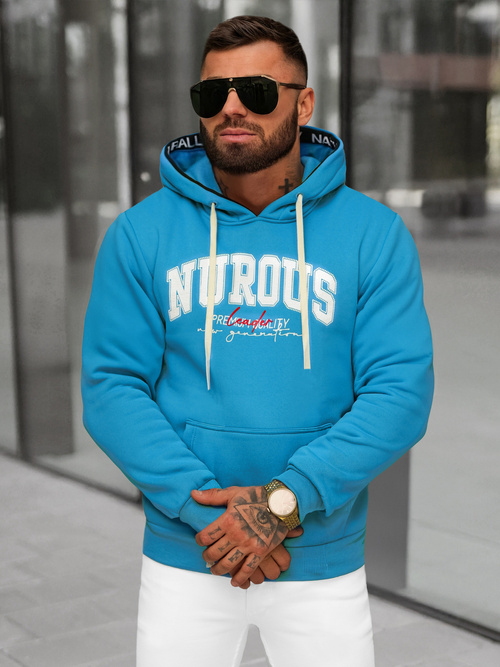 Herren Kapuzenpullover Blau OZONEE O/TT30510
