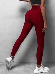 Damen Leggings Weinrot O/20475Z