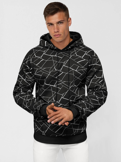 Herren Kapuzenpullover Schwarz OZONEE JS/8B1235/3Z