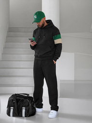 Herren Kapuzenpullover Schwarz OZONEE JS/3B578