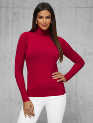 Damen Pullover Weinrot OZONEE JS/8009/5