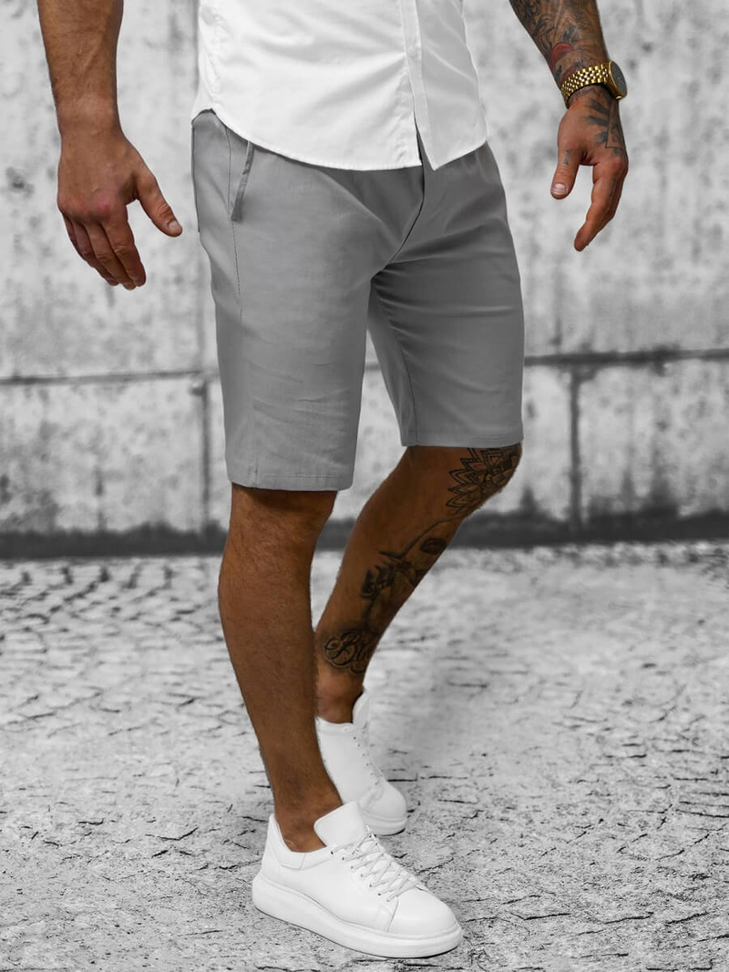 Herren Chino Shorts Grau OZONEE O/P4052