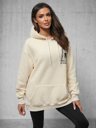 Kapuzenpullover Beige OZONEE O/SWE23017Z