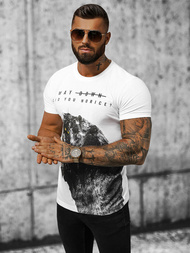 Herren T-shirt Weiß OZONEE O/T127/1Z