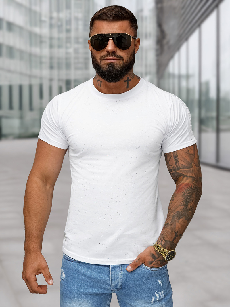 Herren T-shirt Weiß OZONEE O/QQ1388
